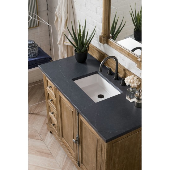 Providence 48" Single Vanity, Driftwood, w/ 3 CM Charcoal Soapstone Quartz Top