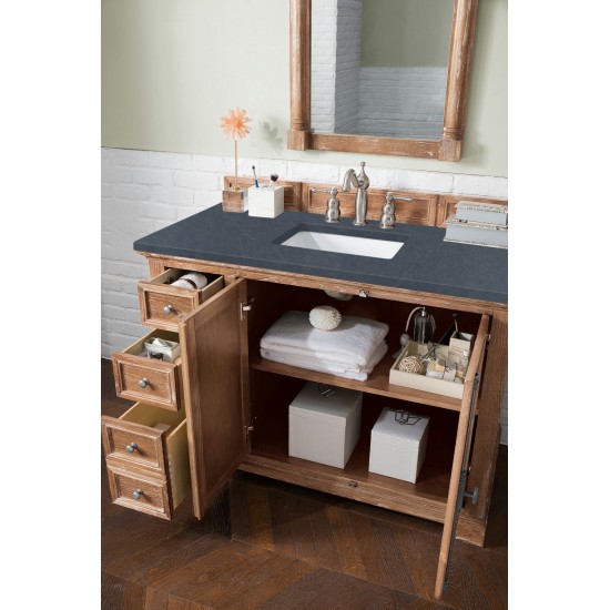 Providence 48" Single Vanity, Driftwood, w/ 3 CM Charcoal Soapstone Quartz Top