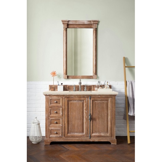 Providence 48" Single Vanity, Driftwood, w/ 3 CM Eternal Marfil Quartz Top