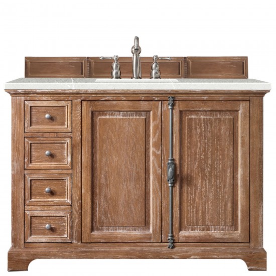 Providence 48" Single Vanity, Driftwood, w/ 3 CM Eternal Serena Quartz Top