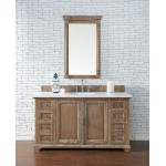 Providence 60" Single Vanity, Driftwood, w/ 3 CM Classic White Quartz Top