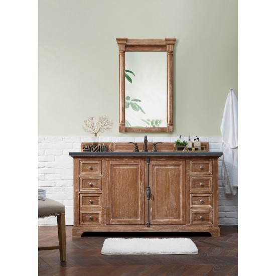 Providence 60" Single Vanity, Driftwood, w/ 3 CM Charcoal Soapstone Quartz Top