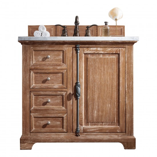 Providence 36" Driftwood Single Vanity w/ 3 CM Arctic Fall Solid Surface Top