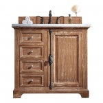 Providence 36" Single Vanity Driftwood w/ 3 CM Eternal Jasmine Pearl Quartz Top