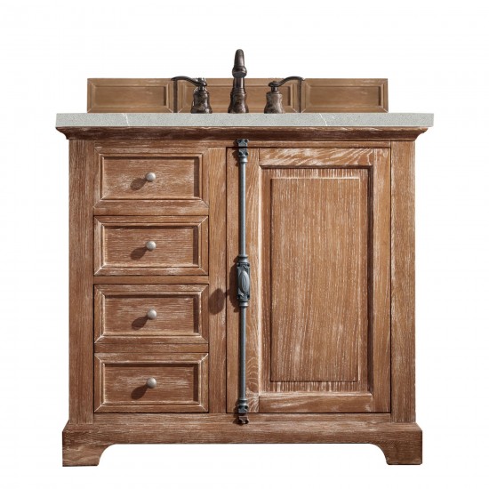 Providence 36" Single Vanity, Driftwood, w/ 3 CM Eternal Serena Quartz Top