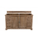 Providence 60" Double Vanity Cabinet, Driftwood