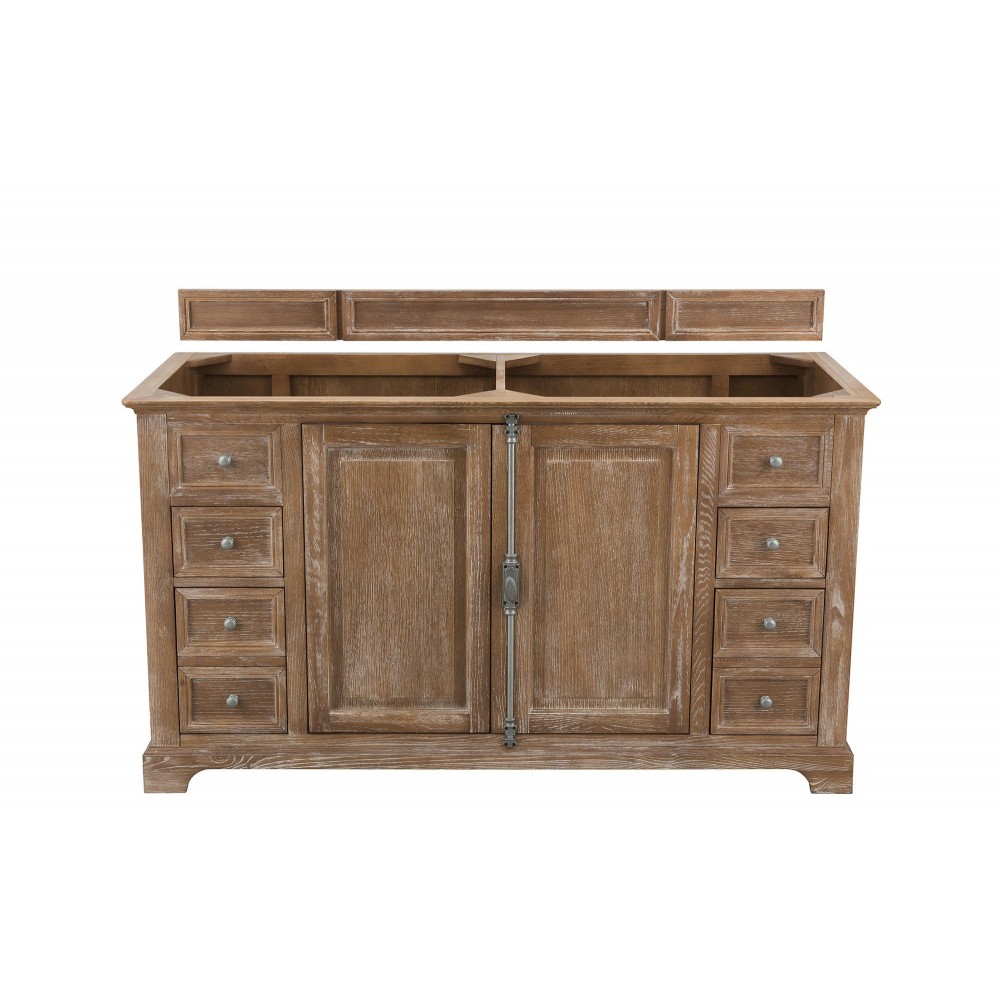 Providence 60" Double Vanity Cabinet, Driftwood