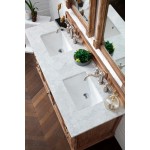 Providence 60" Driftwood Double Vanity w/ 3 CM Carrara Marble Top