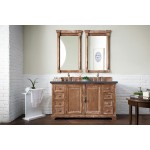 Providence 60" Double Vanity, Driftwood, w/ 3 CM Charcoal Soapstone Quartz Top