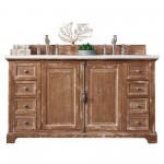 Providence 60" Double Vanity Driftwood w/ 3 CM Eternal Jasmine Pearl Quartz Top