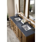 Providence 72" Double Vanity, Driftwood, w/ 3 CM Charcoal Soapstone Quartz Top