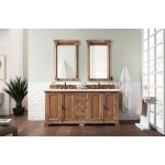 Providence 72" Double Vanity, Driftwood, w/ 3 CM Ethereal Noctis Quartz Top