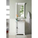 Providence 26" Bright White Single Vanity w/ 3 CM Arctic Fall Solid Surface Top