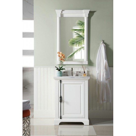 Providence 26" Bright White Single Vanity w/ 3 CM Arctic Fall Solid Surface Top