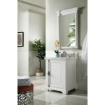 Providence 26" Bright White Single Vanity w/ 3 CM Arctic Fall Solid Surface Top