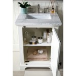 Providence 26" Bright White Single Vanity w/ 3 CM Arctic Fall Solid Surface Top