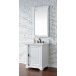 Providence 26" Single Vanity, Bright White, w/ 3 CM Classic White Quartz Top