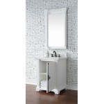 Providence 26" Single Vanity, Bright White, w/ 3 CM Classic White Quartz Top