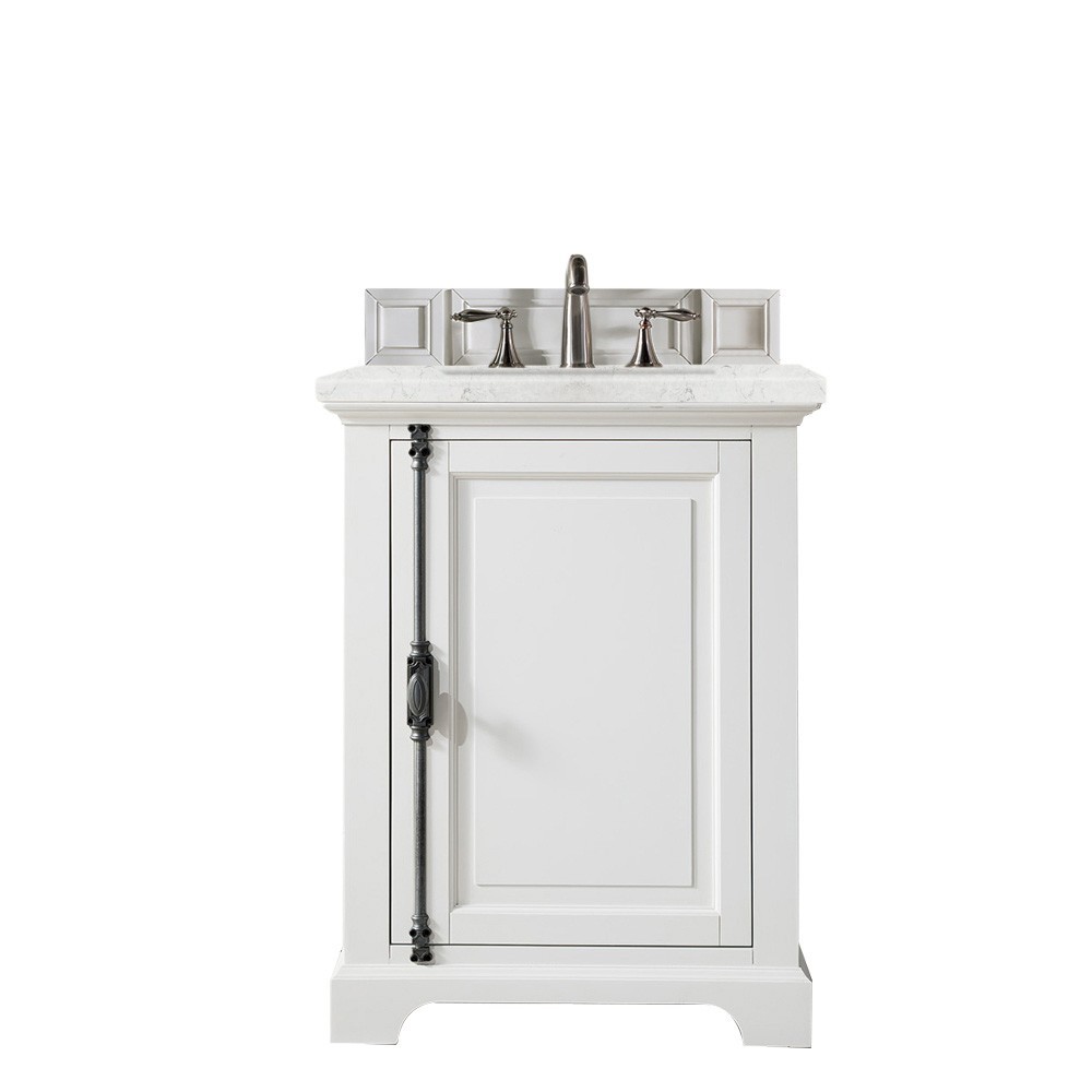 Providence 26" Single Vanity Bright White w/ 3 CM Jasmine Pearl Quartz Top Providence 26" Single Vanity Bright White w/ 3 CM Jasmine Pearl Quartz Top