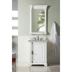 Providence 26" Single Vanity, Bright White, w/ 3 CM Eternal Serena Quartz Top