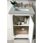 Providence 26" Single Vanity, Bright White, w/ 3 CM Eternal Serena Quartz Top