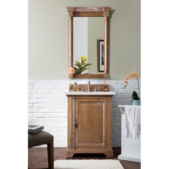 Providence 26" Driftwood Single Vanity w/ 3 CM Arctic Fall Solid Surface Top