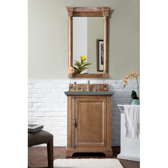 Providence 26" Single Vanity Cabinet, Driftwood, w/ 3 CM Cala Blue Quartz Top