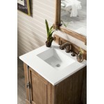 Providence 26" Single Vanity, Driftwood, w/ 3 CM Classic White Quartz Top