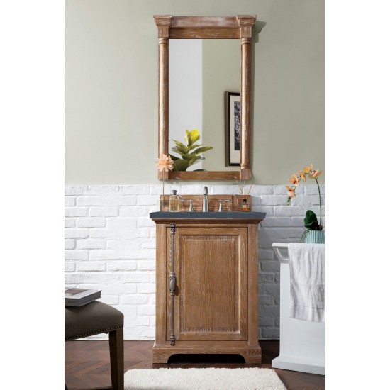 Providence 26" Single Vanity, Driftwood, w/ 3 CM Charcoal Soapstone Quartz Top