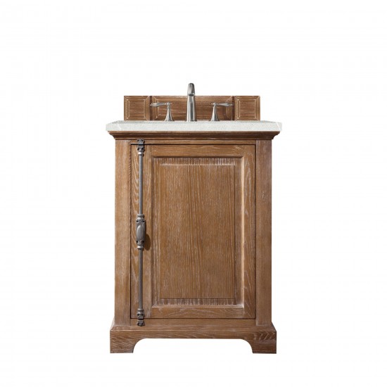 Providence 26" Single Vanity, Driftwood, w/ 3 CM Eternal Serena Quartz Top