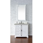 Providence 36" Single Vanity, Bright White, w/ 3 CM Eternal Serena Quartz Top