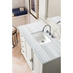 Providence 48" Bright White Single Vanity w/ 3 CM Arctic Fall Solid Surface Top