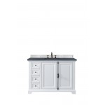 Providence 48" Single Vanity Bright White w/ 3 CM Charcoal Soapstone Quartz Top