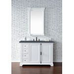 Providence 48" Single Vanity Bright White w/ 3 CM Charcoal Soapstone Quartz Top