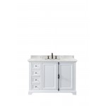 Providence 48" Single Vanity Bright White w/ 3 CM Jasmine Pearl Quartz Top