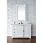 Providence 48" Single Vanity Bright White w/ 3 CM Jasmine Pearl Quartz Top