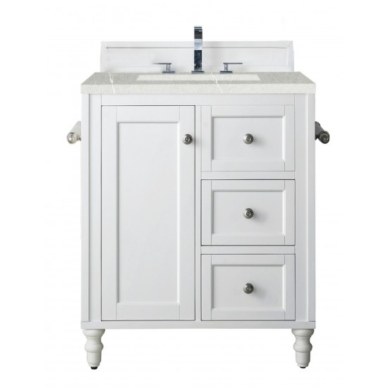 Copper Cove Encore 30" Single Vanity White w/3 CM Eternal Serena Quartz Top