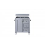 Copper Cove Encore 30" Single Vanity, Silver Gray