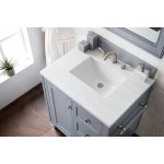 Copper Cove Encore 30" Single Vanity Gray w/3 CM Arctic Fall Solid Surface Top