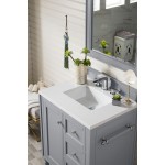 Copper Cove Encore 30" Single Vanity Silver Gray w/3 CM Classic White Quartz Top