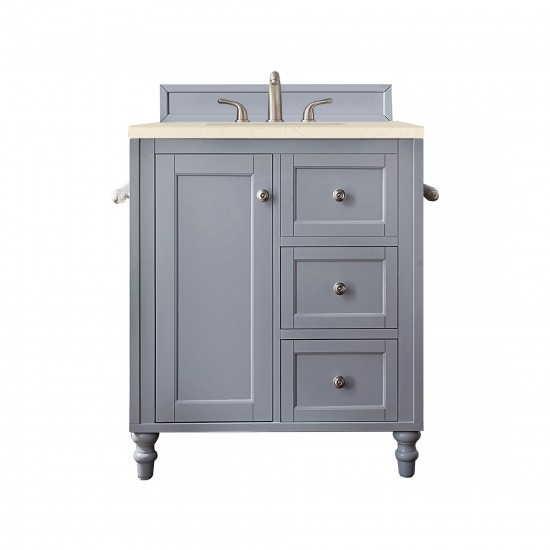 Copper Cove Encore 30" Single Vanity Gray w/3 CM Eternal Marfil Quartz Top