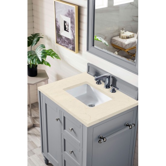 Copper Cove Encore 30" Single Vanity Gray w/3 CM Eternal Marfil Quartz Top
