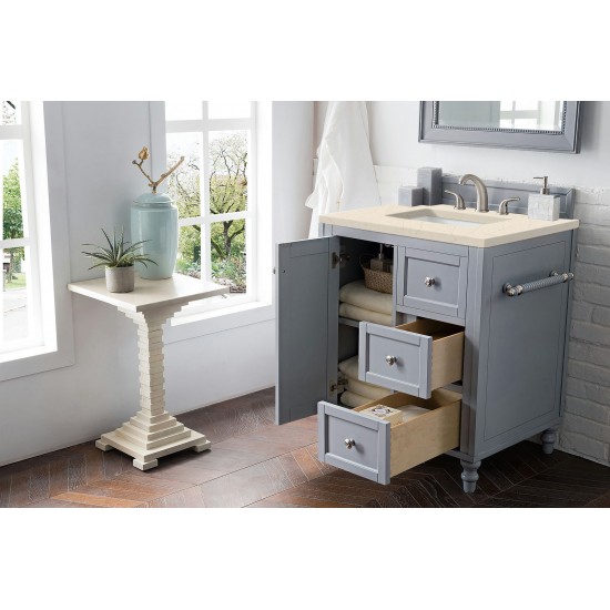 Copper Cove Encore 30" Single Vanity Gray w/3 CM Eternal Marfil Quartz Top