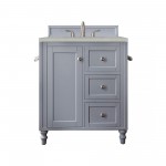 Copper Cove Encore 30" Single Vanity Silver Gray w/3 CM Serena Quartz Top