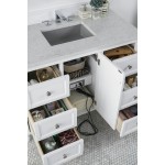 Copper Cove Encore 48" Single Vanity White w/3 CM Jasmine Pearl Quartz Top