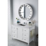 Copper Cove Encore 48" Single Vanity White w/3 CM Jasmine Pearl Quartz Top