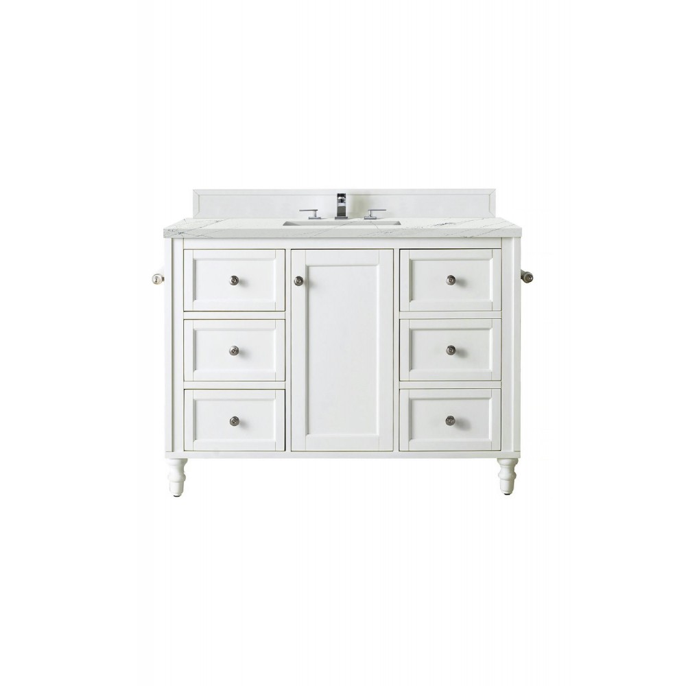 Copper Cove Encore 48" Single Vanity White w/3 CM Ethereal Noctis Quartz Top