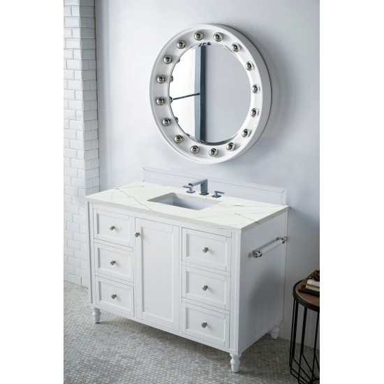 Copper Cove Encore 48" Single Vanity White w/3 CM Ethereal Noctis Quartz Top