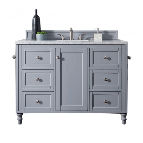 Copper Cove Encore 48" Single Vanity Gray w/3 CM Arctic Fall Solid Surface Top