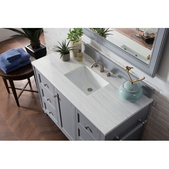Copper Cove Encore 48" Single Vanity Gray w/3 CM Arctic Fall Solid Surface Top